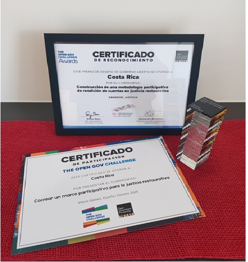 Poder Judicial recibe reconocimiento internacional por práctica restaurativa basada en Gobierno Abierto